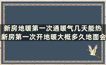 新房地暖第一次通暖气几天能热 新房第一次开地暖大概多久地面会热